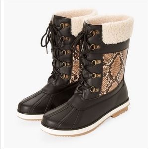 NEW Faux Fur Cuff Winter Boot